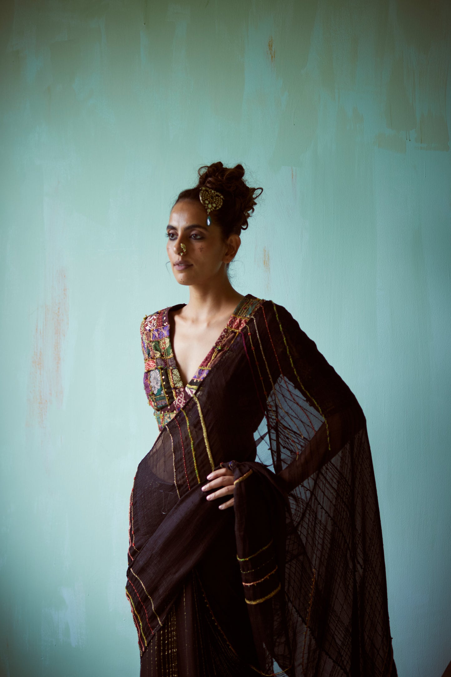 Black Cola Saree