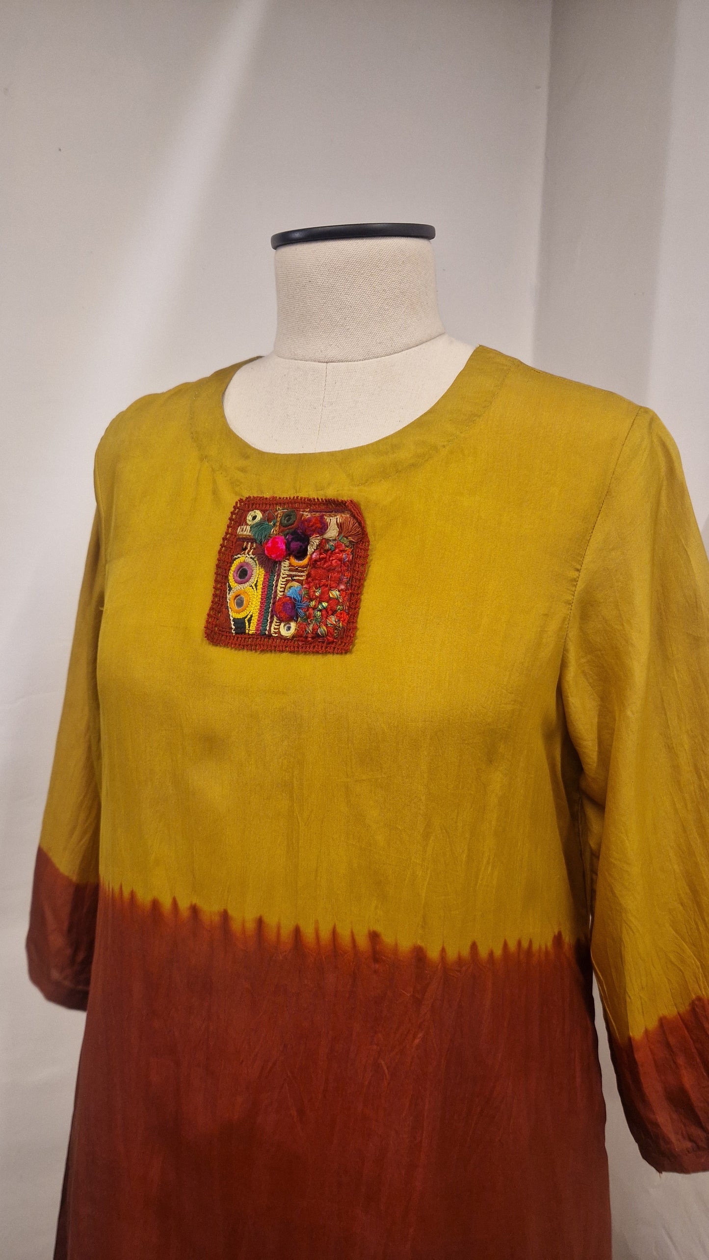 Silk Ombre Hand Embroidered Tunic