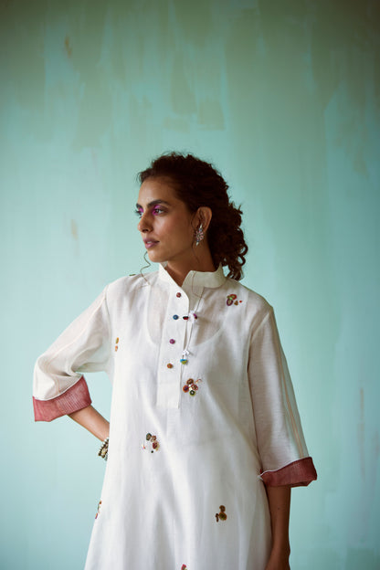White Chanderi Tunic