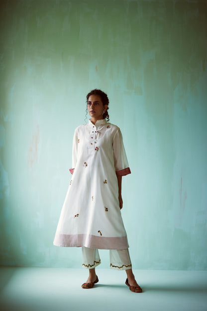 White Chanderi Tunic