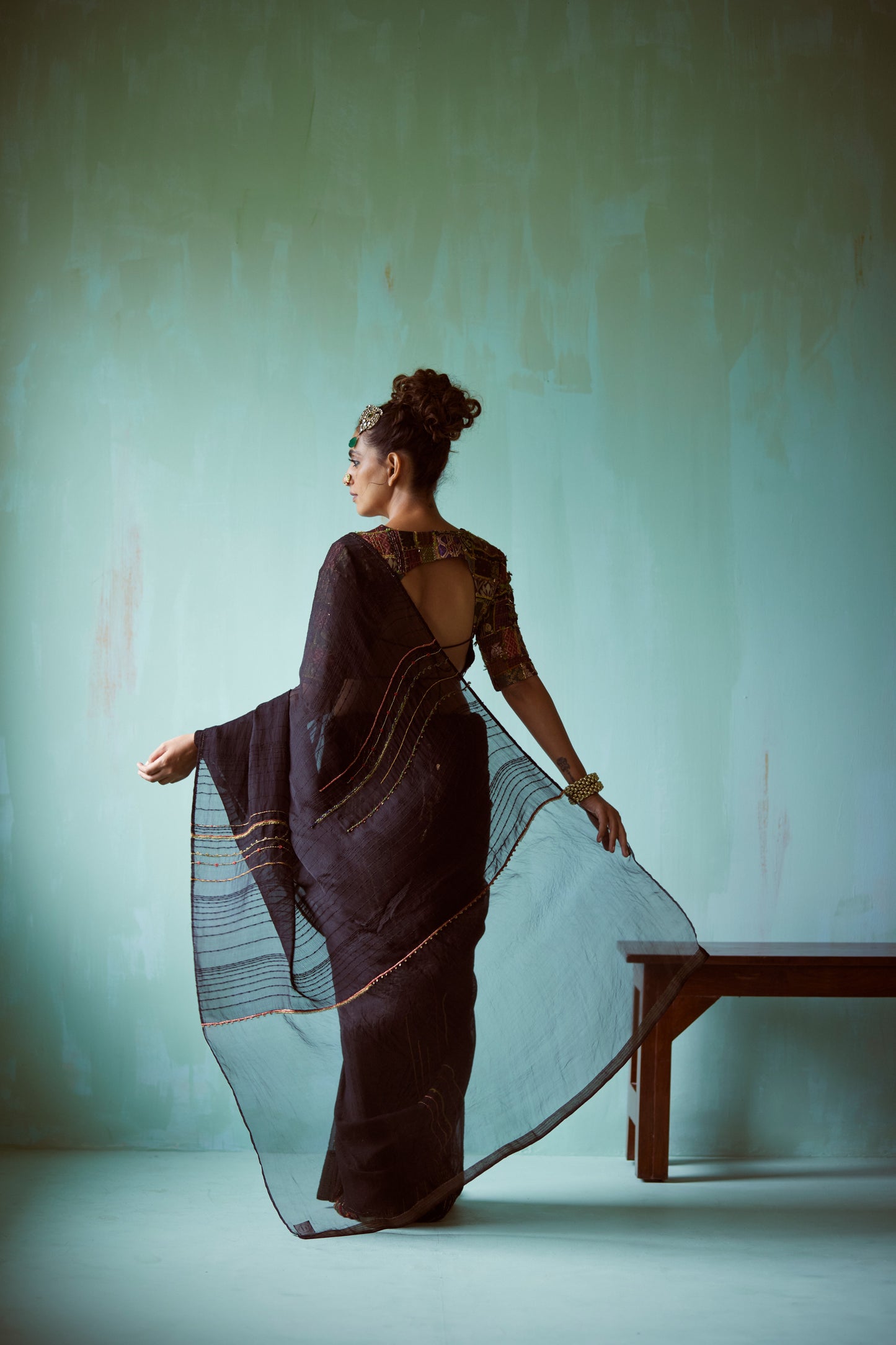 Black Cola Saree