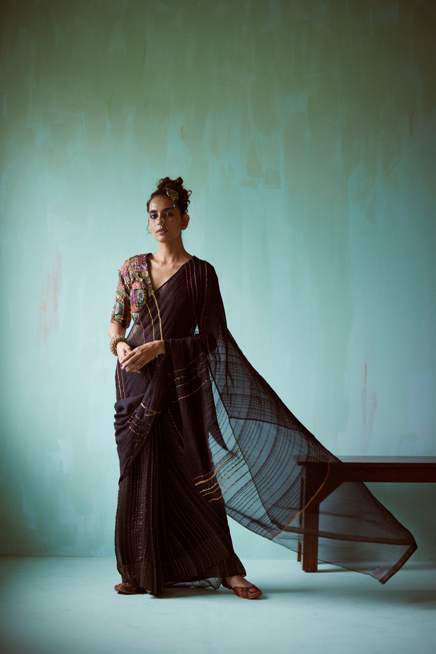 Black Cola Saree