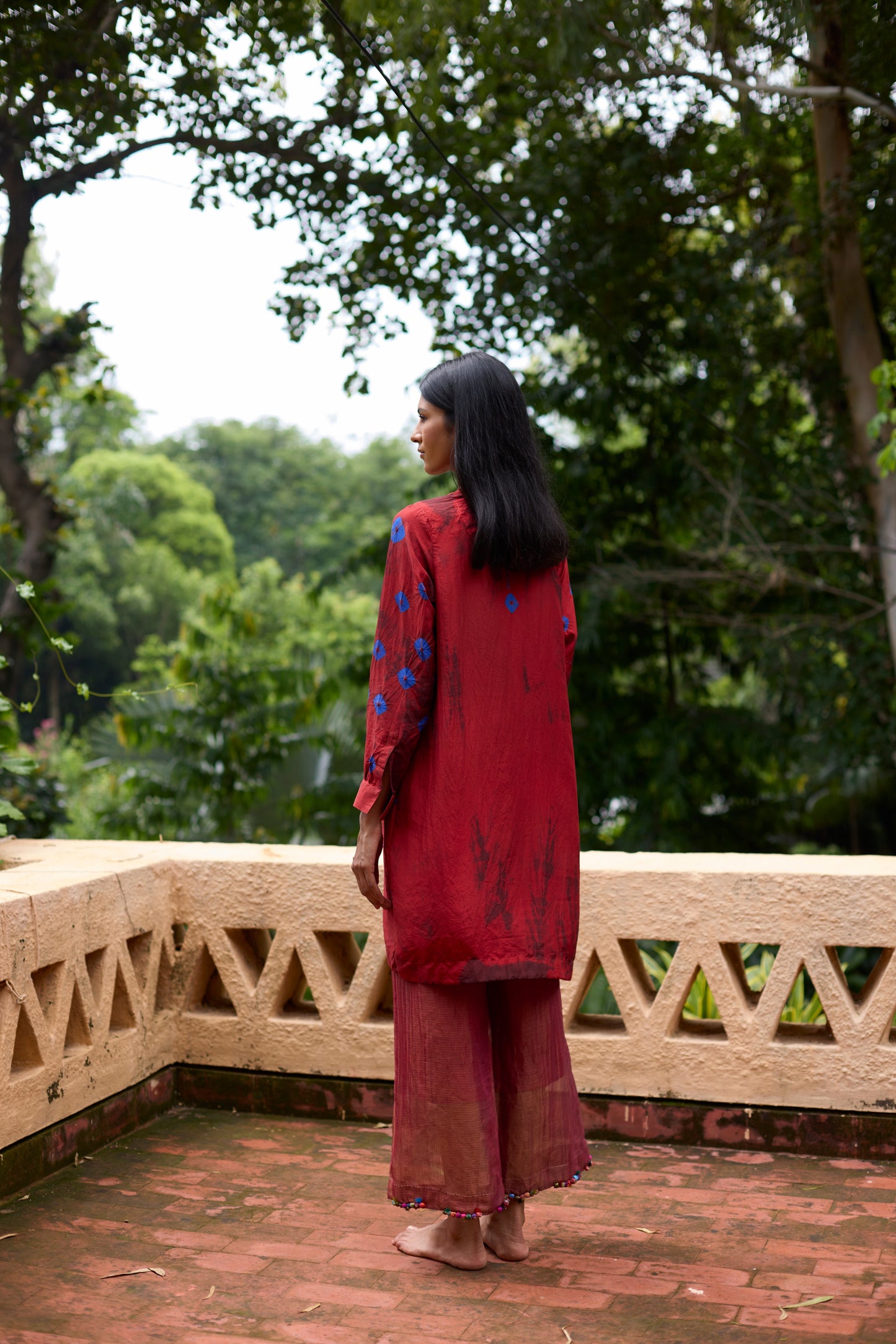 Silk Bandhini Tie-Dye Tunic