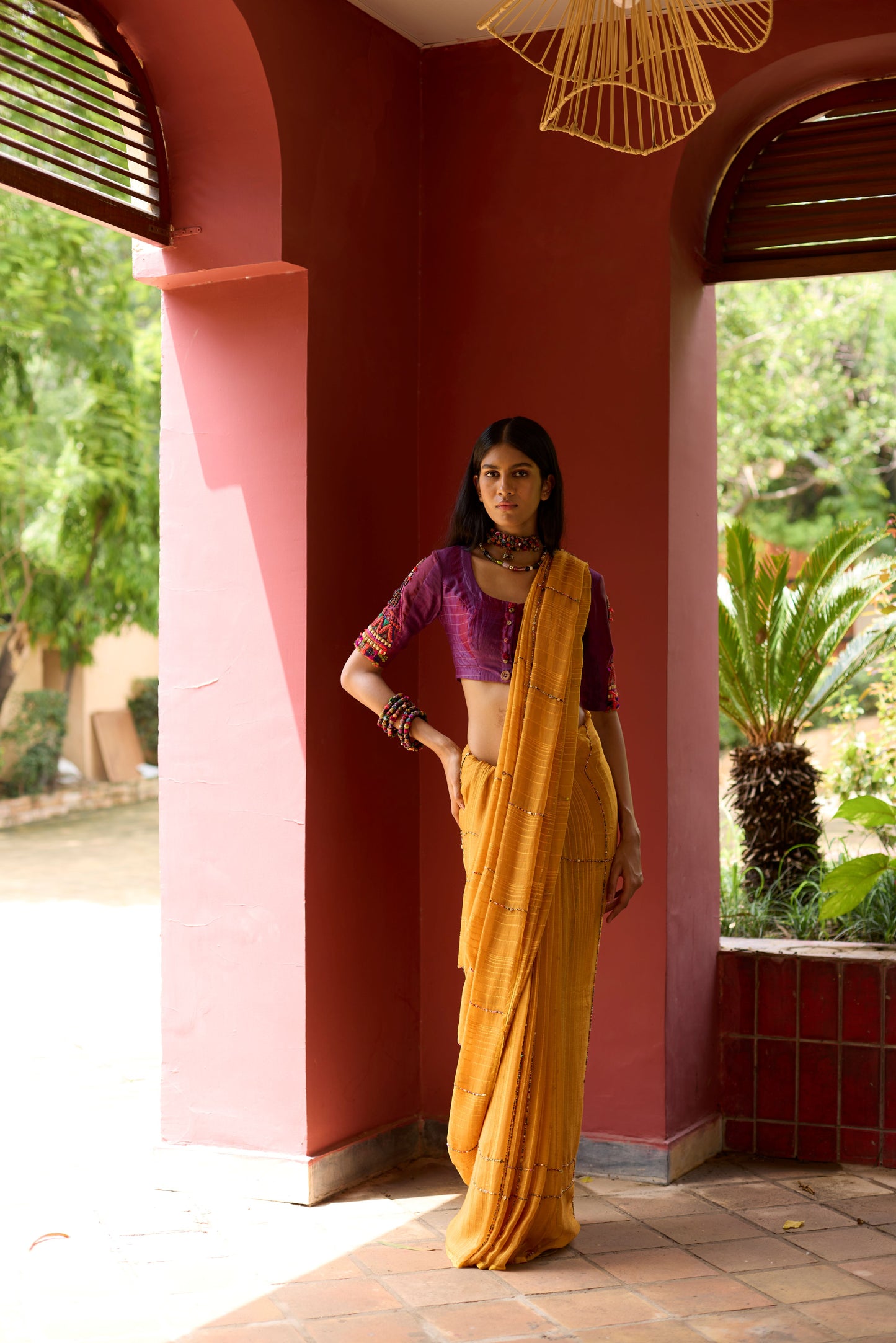Chiniya Silk Hand Embroidered Blouse