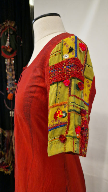 Chanderi Tie Dye Tunic
