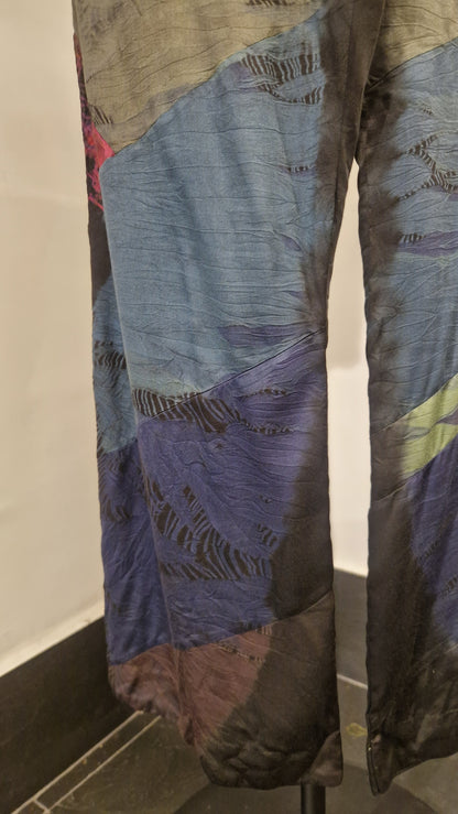 Multi Patchwork and Placement Tie-Dye Pants