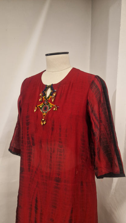 Chanderi Tie Dye Tunic