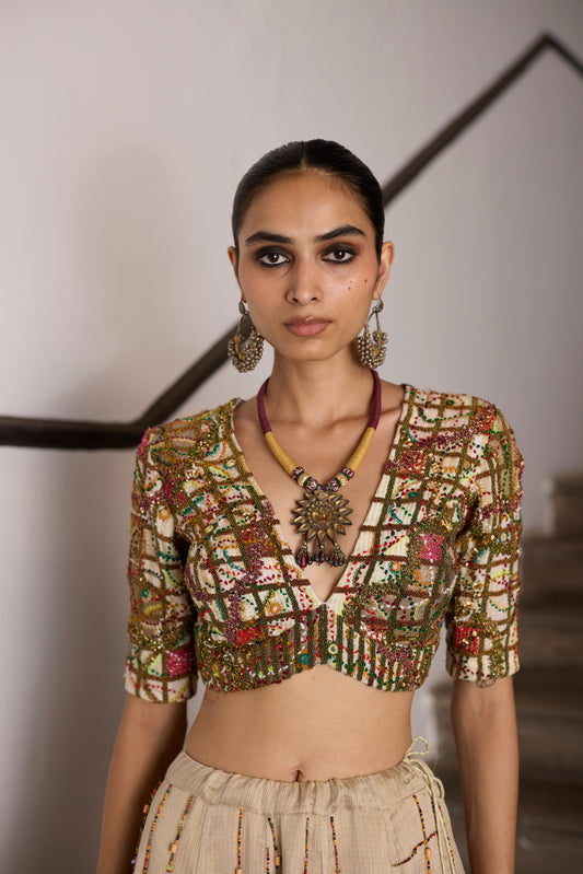 Safed Gulab Blouse