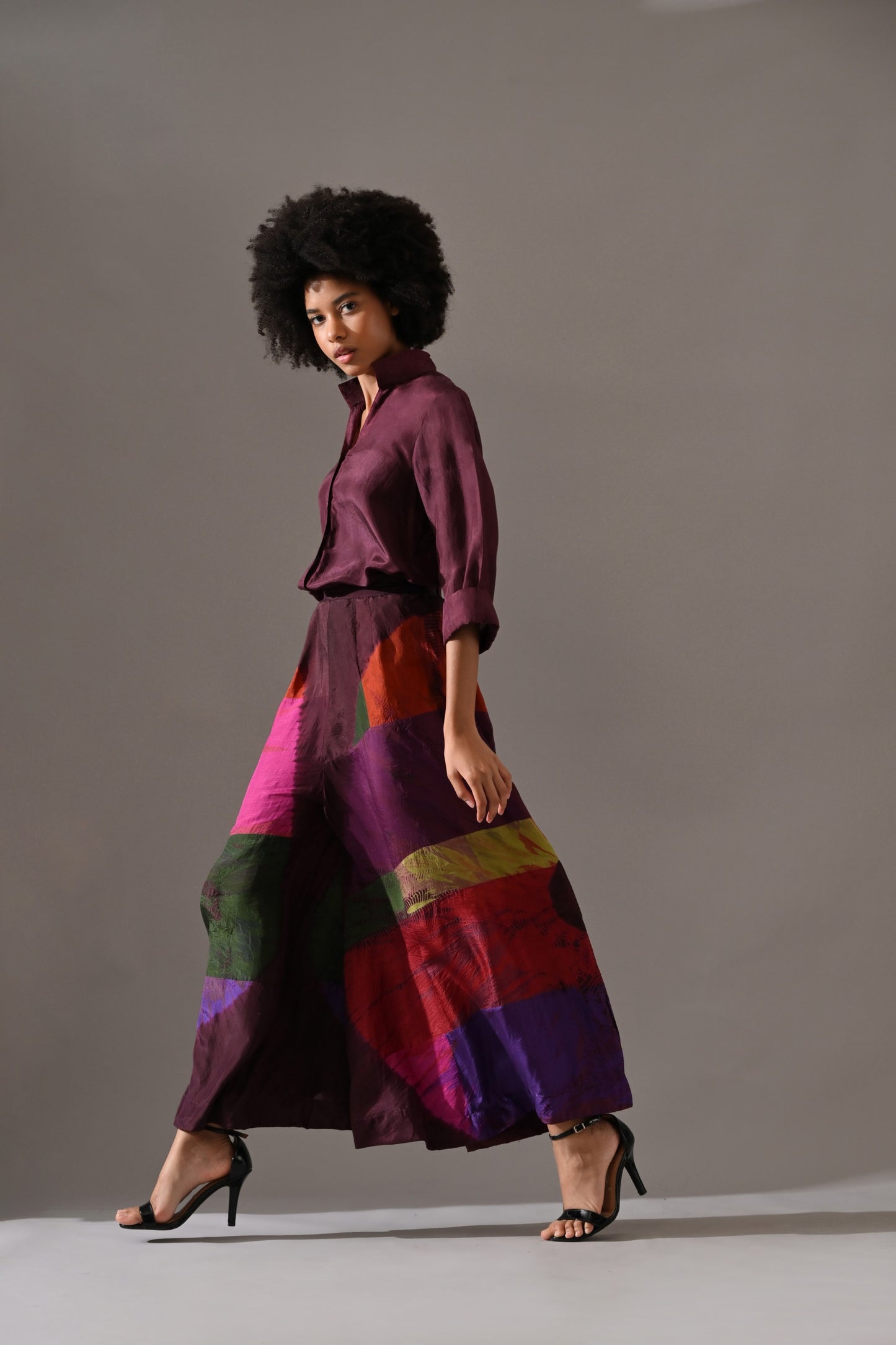 Multi Patchwork and Placement Tie Dye Co-Ord Set