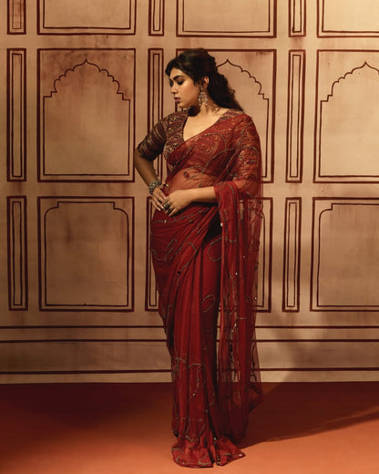 Sona Blouse & Shesham Saree
