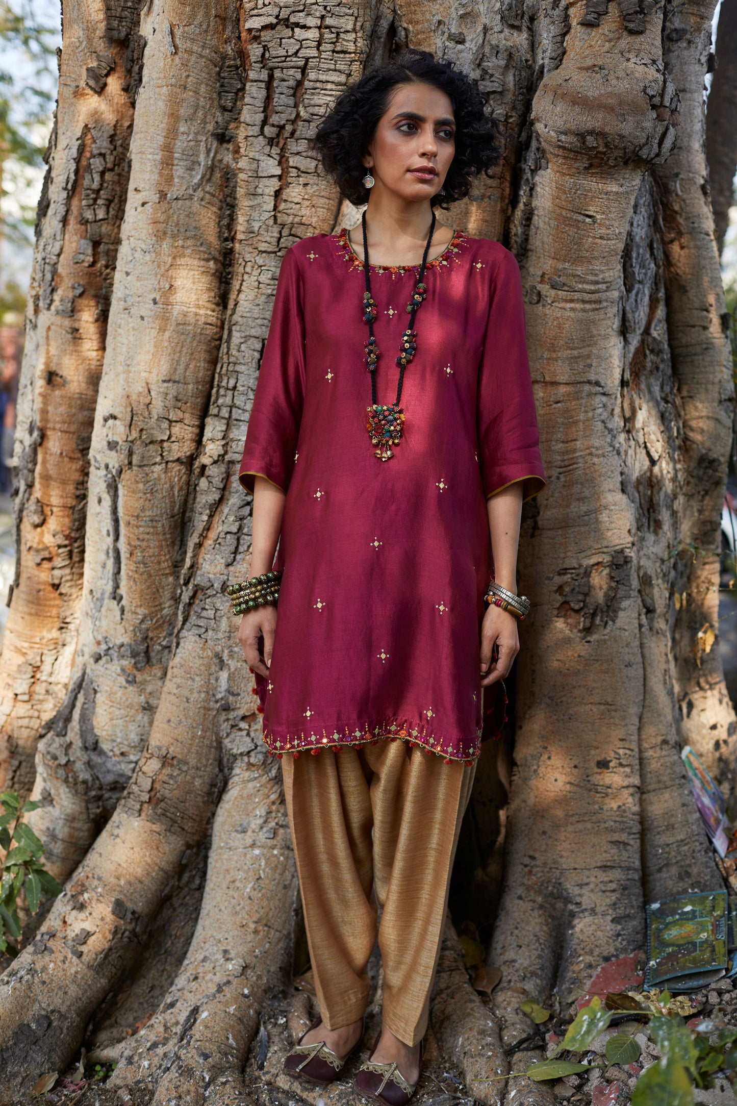 Short Silk Tunic