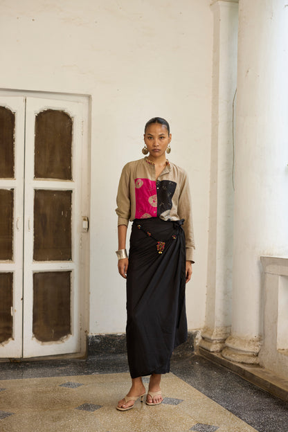 Noir Wrap Skirt