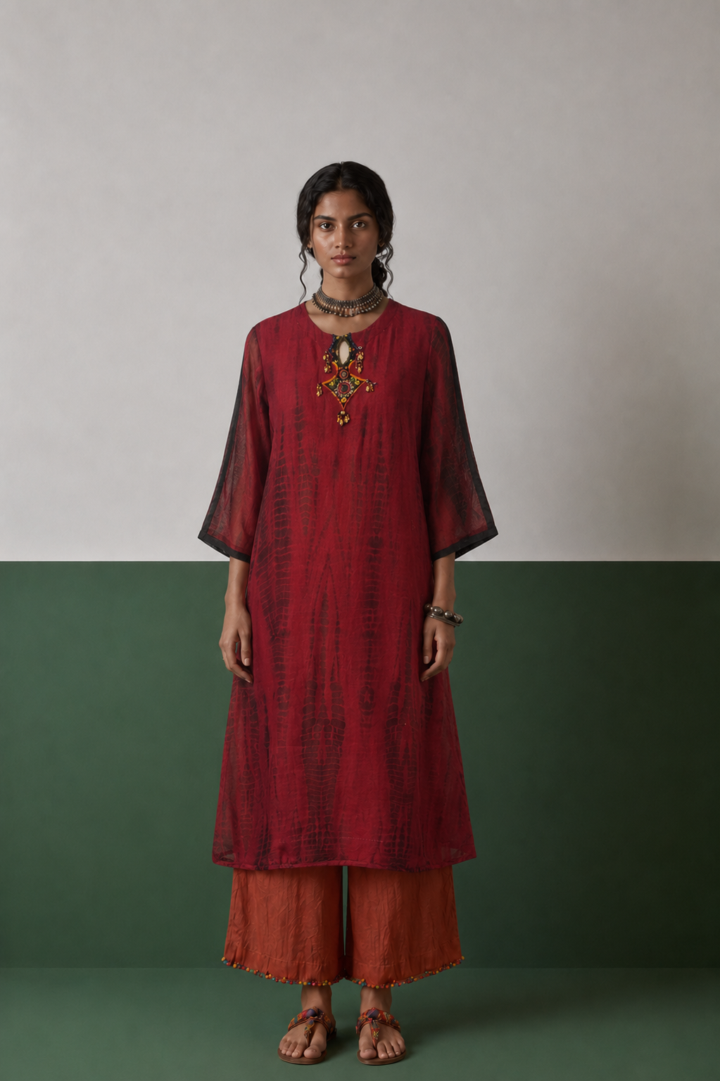 Chanderi Tie Dye Tunic
