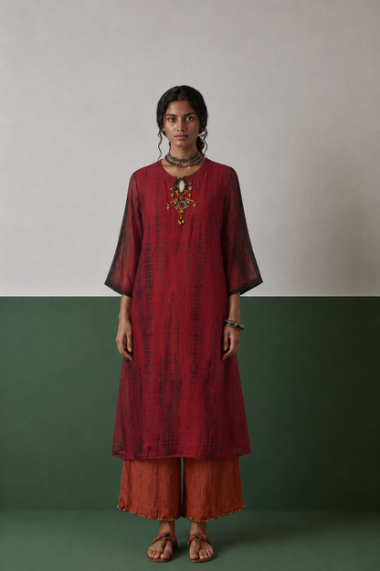 Chanderi Tie Dye Tunic