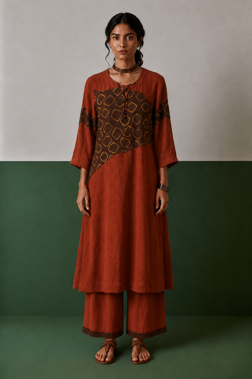 Bandhani Cotton Tunic Set