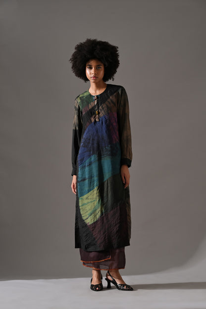 Multi Patchwork and Placement Tie Dye Skirt Set