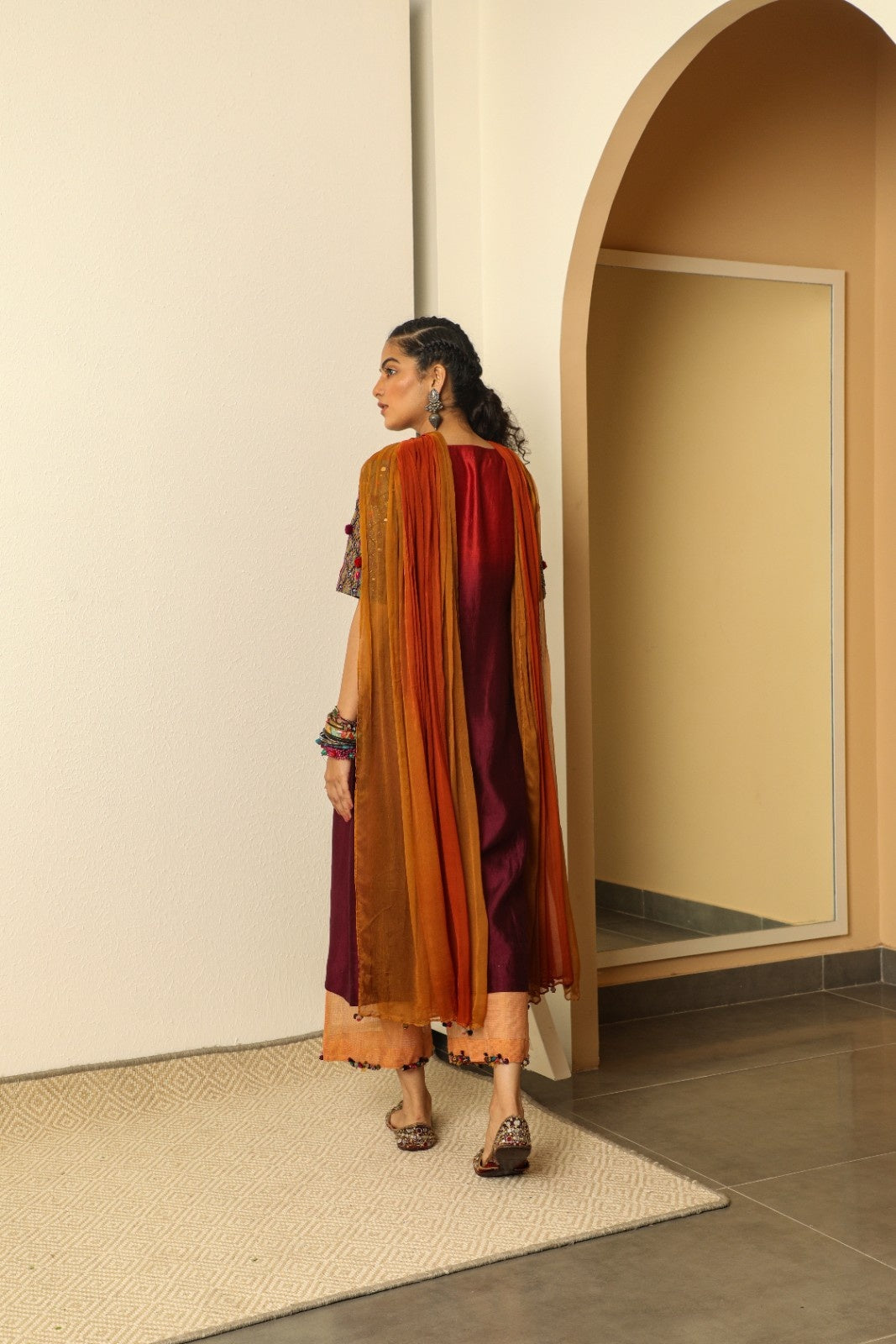 Ombre Dyed Chiffon Dupatta