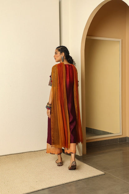 Ombre Dyed Chiffon Dupatta