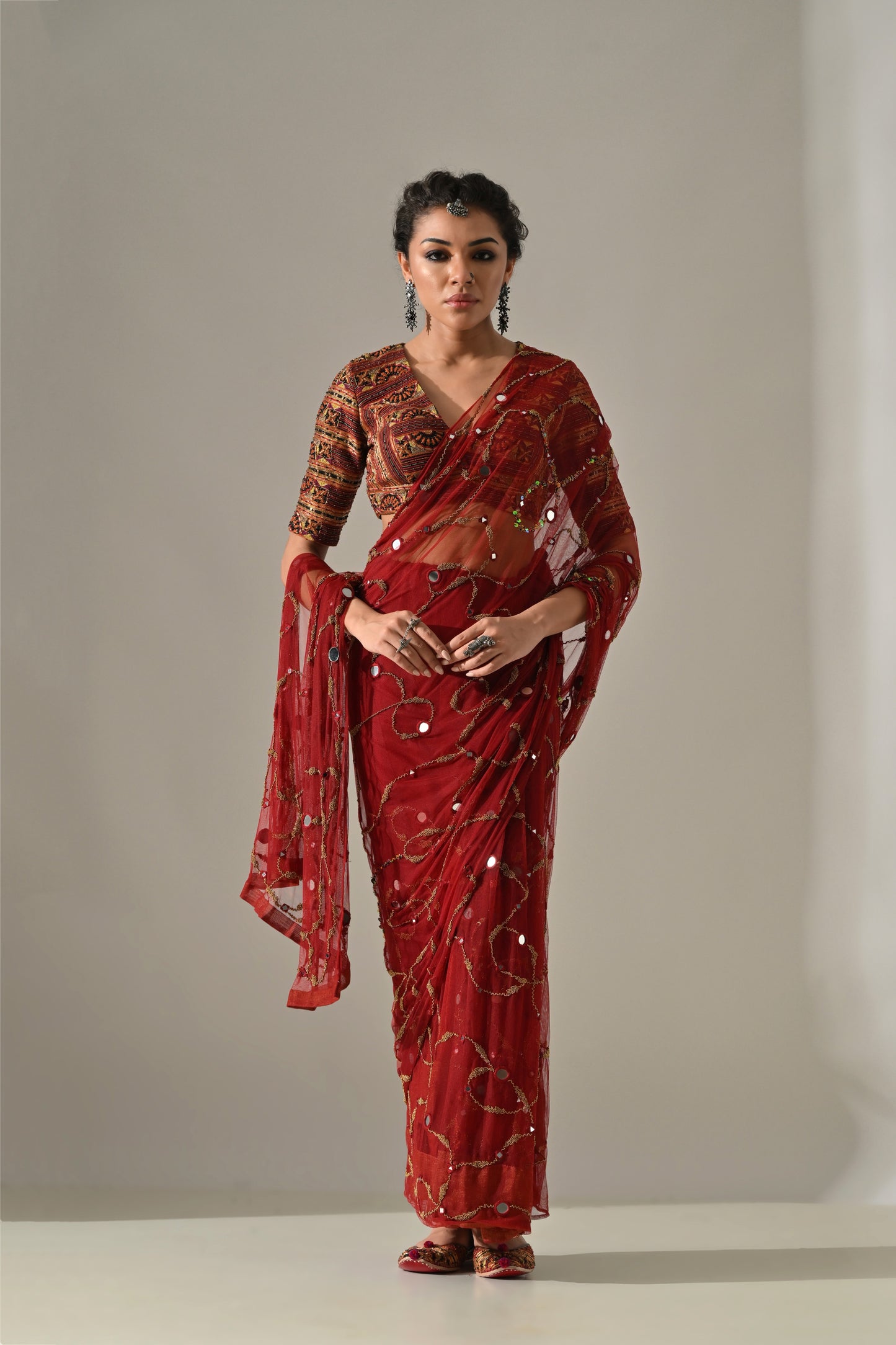 Sona Blouse & Shesham Saree