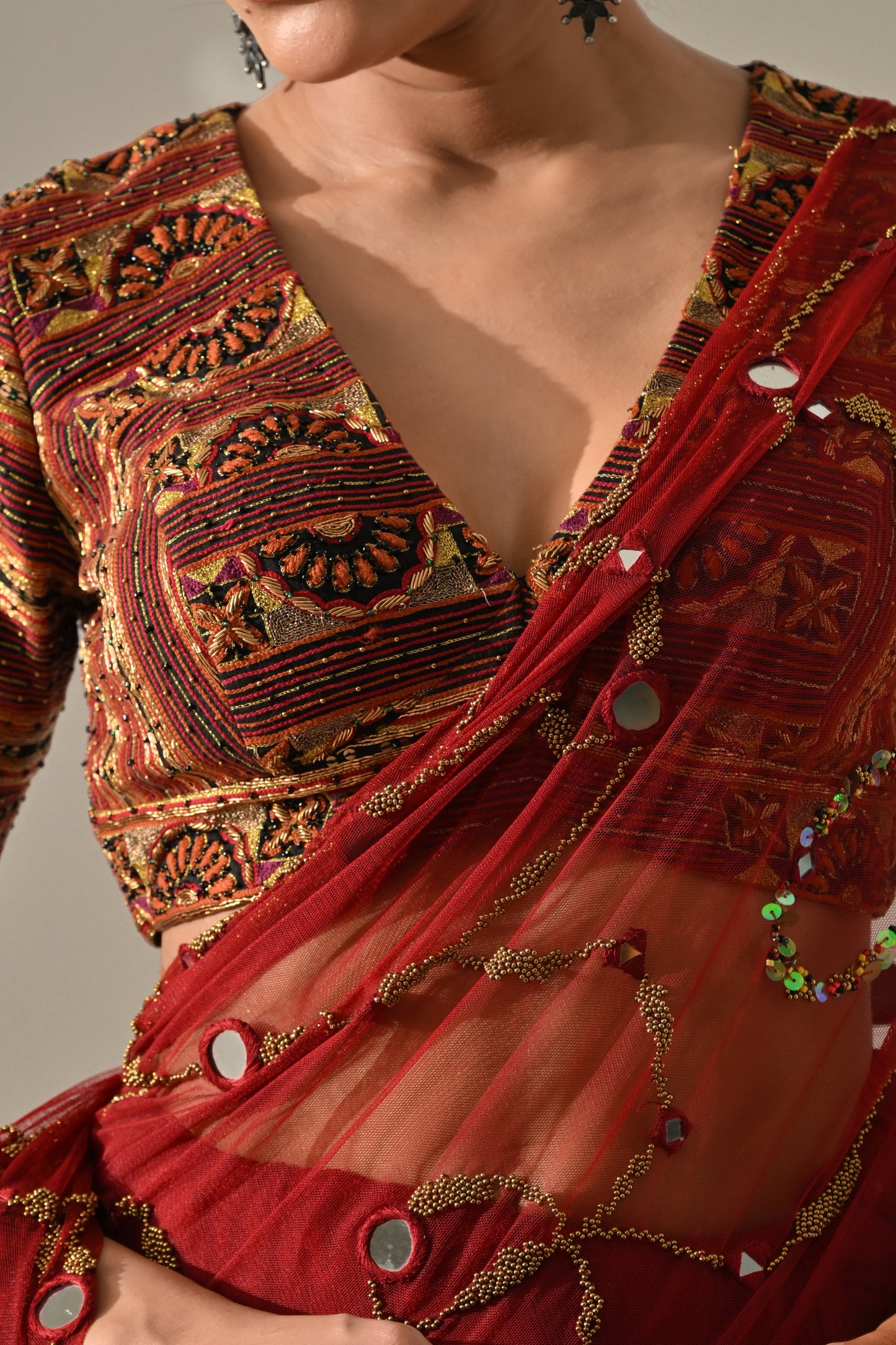 Sona Blouse & Shesham Saree