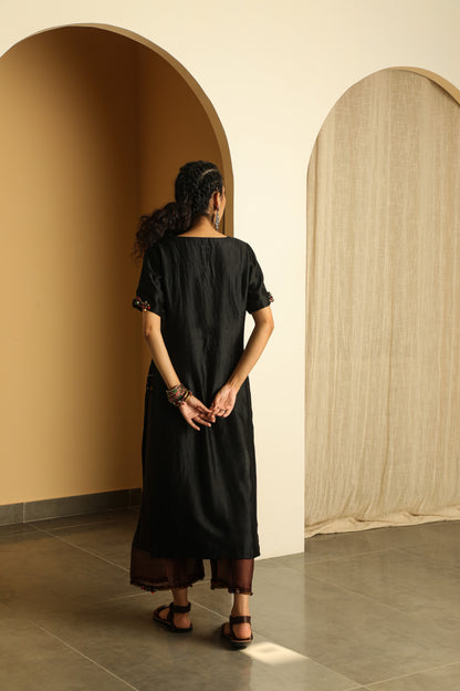 Motihaar Tunic Set- Black
