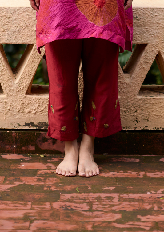Tie-Dye Chanderi Pants