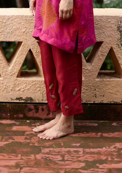 Tie-Dye Chanderi Pants