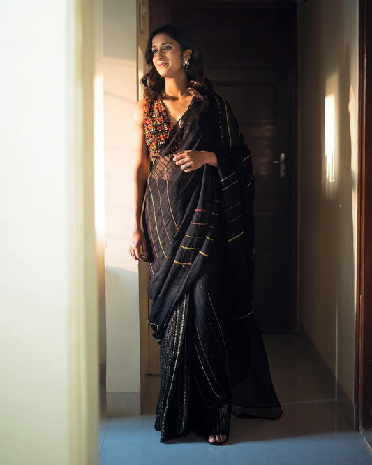 Black Cola Saree