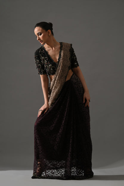 Rosé Saree Set