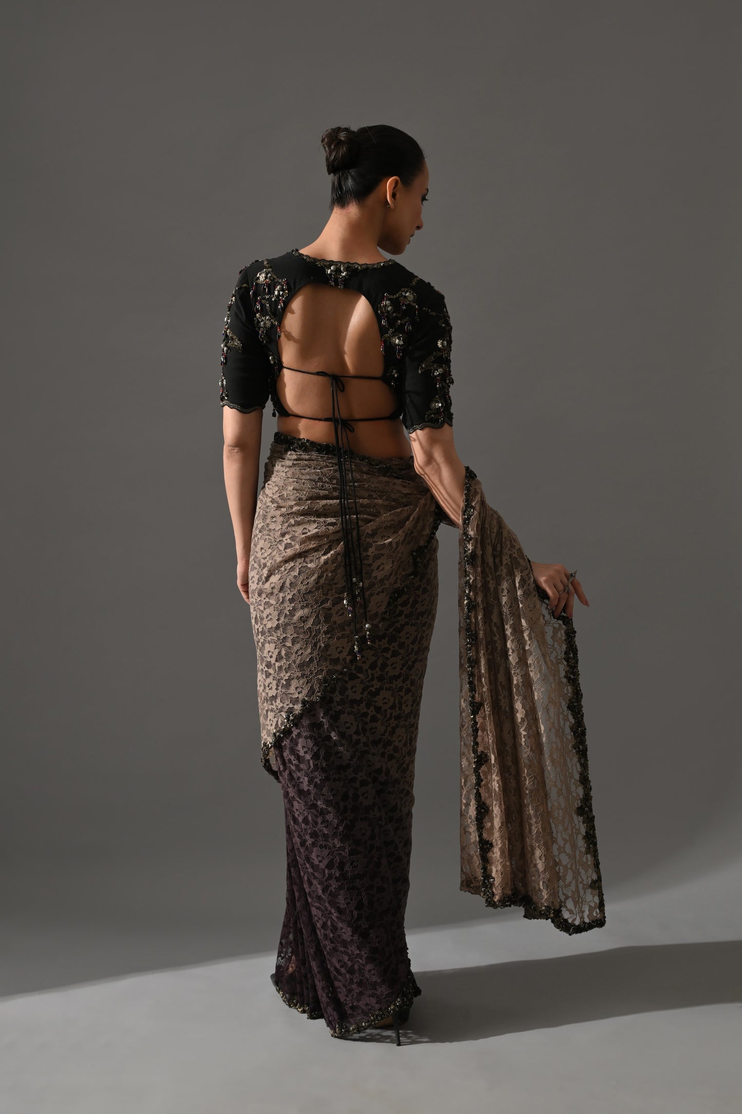 Rosé Saree Set
