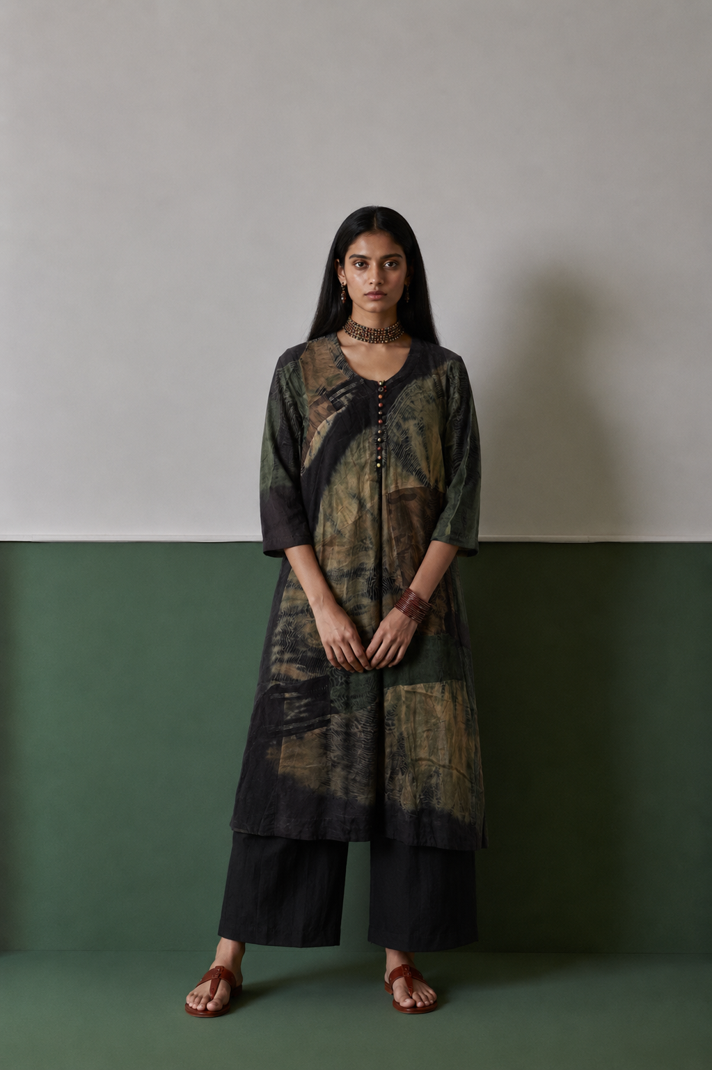 Olive Black Tunic