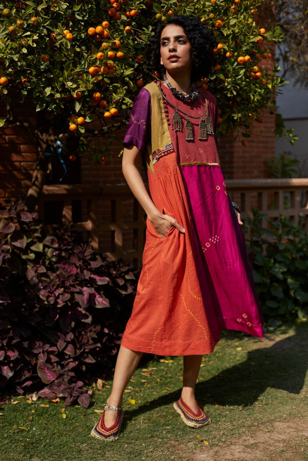 Multicoloured Patchwork Dress