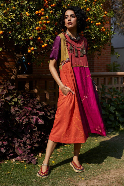 Multicoloured Patchwork Dress