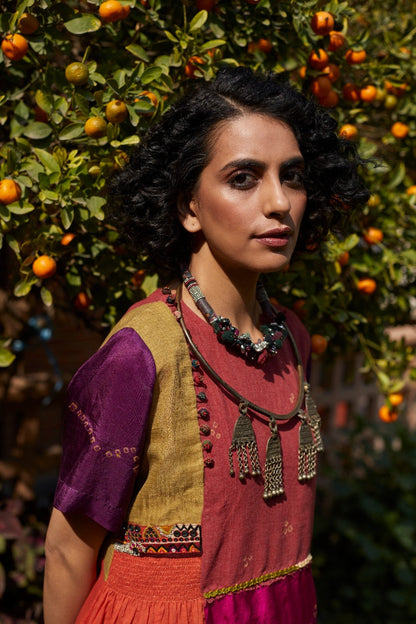 Multicoloured Patchwork Dress