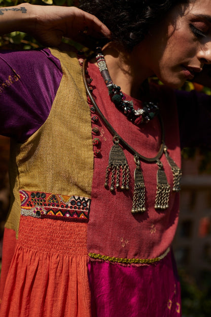 Multicoloured Patchwork Dress