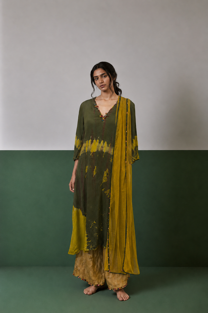 Net Yellow Dupatta