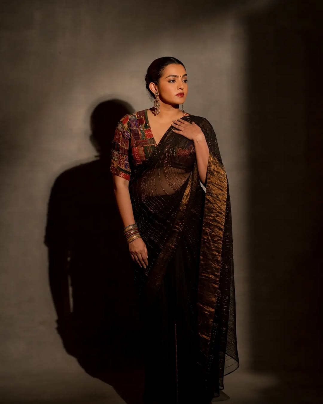 Black Cola Saree