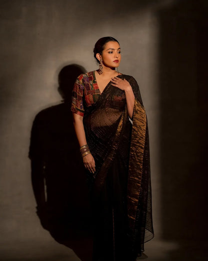 Black Cola Saree