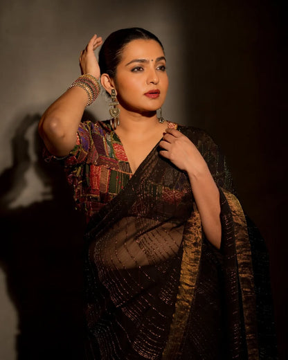 Black Cola Saree