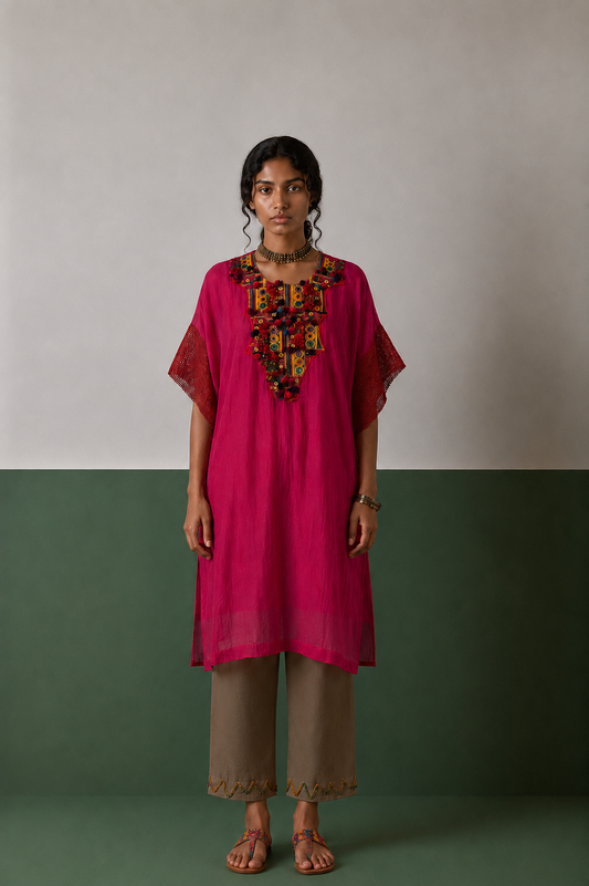 Pink Kaftan Tunic