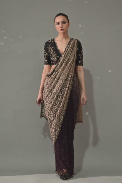 Rosé Saree Set