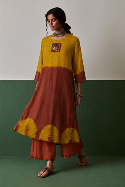 Silk Ombre Hand Embroidered Tunic